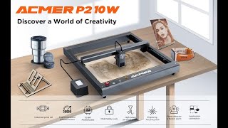 ACMER P2-10W Output Laser Cutter,  Engraver Machine for Stainless Steel, Wood, Acrylic, Leather etc