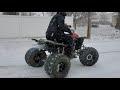 Yamaha Blaster COLD START & DONUTS SNOW RIDE RIDING YFS-200 FUN DRIFT 2 stroke exhaust Sound