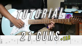 Green day - 21 Guns Guitar Solo (Tutorial   TAB)