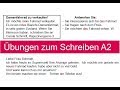 Übungen zum Schreiben A2 Part I - German Writing Exercises A2