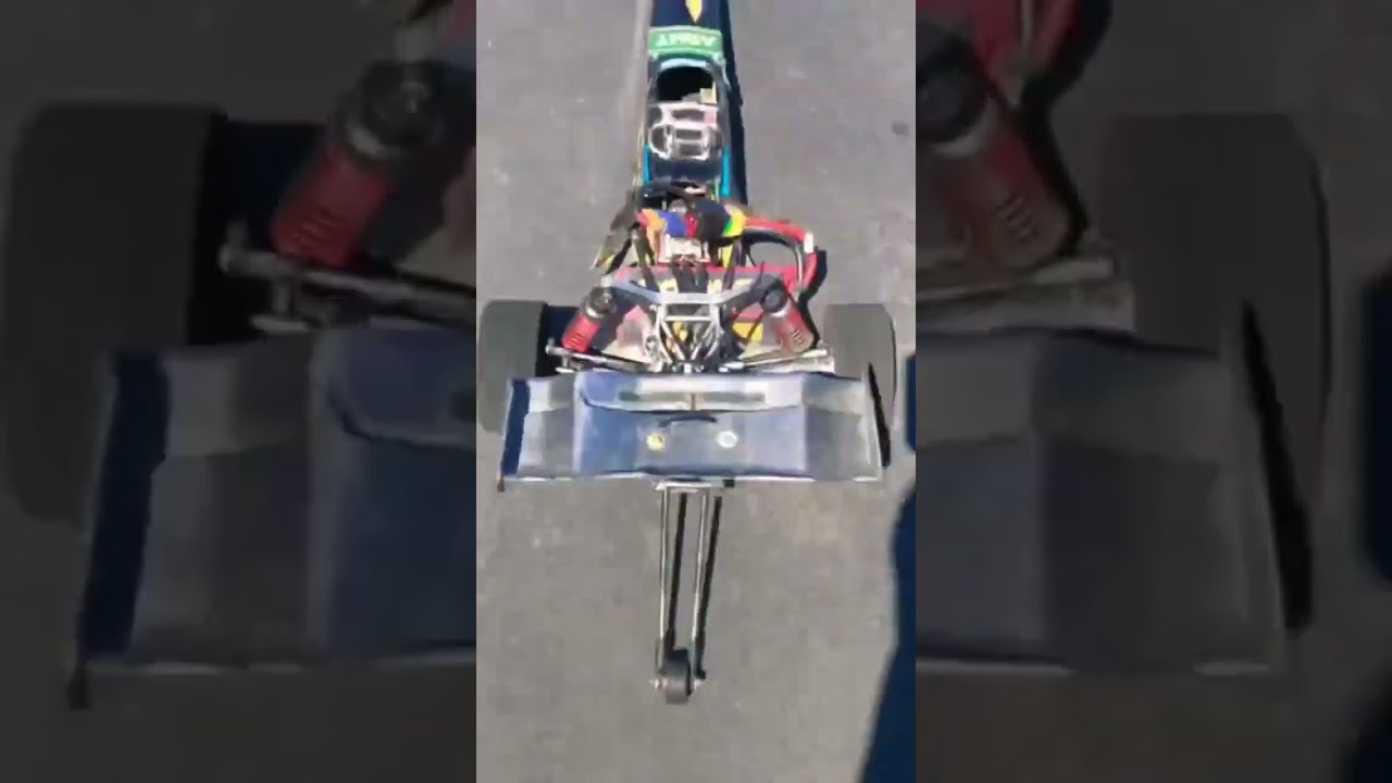 RC top fuel dragster test hits with timing tree