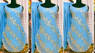 Diy kurti in U shape