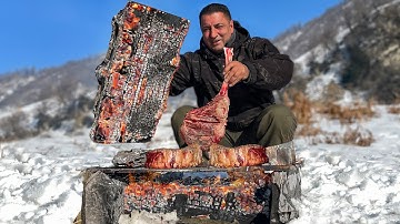 Tender And Very Juicy Steaks Cooked Between Two Hot Logs! Mountain Life