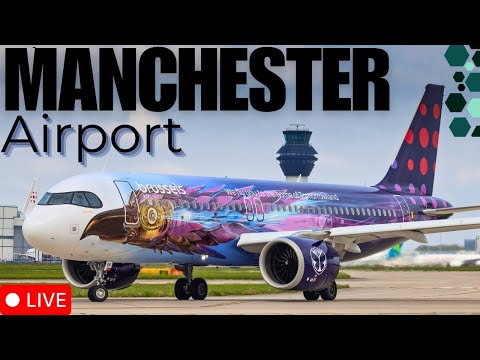 馃敶 LIVE Manchester Airport Plane Spotting 馃洬