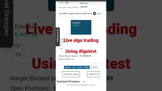 live Algo trading With Algotest software..