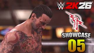 WWE 2K26 - SHOWCASE 05 - PUNK VS SETH ROLLINS E ROMAN REIGNS