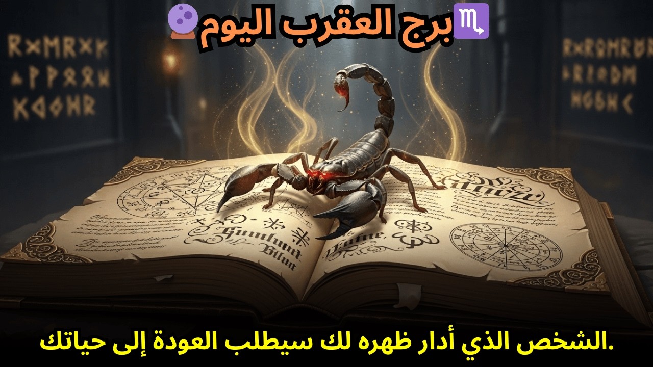 🔮 توقعات برج العقرب لهذا اليوم: من أدار ظهره لك سيطلب العودة إلى حياتك.