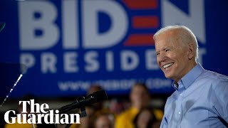 Joe biden, a former vice-president, has implored voters to reject
donald trump's presidency in what he called 'battle for america's
soul' at the first rall...