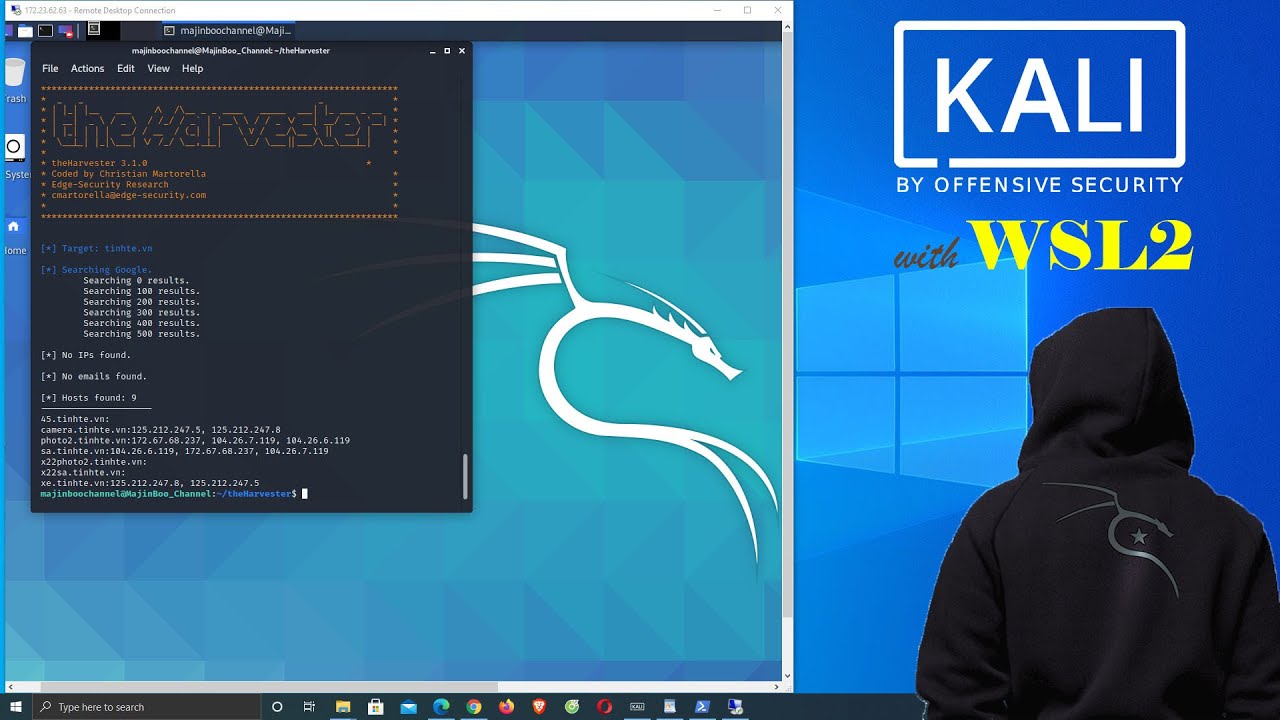 kali-linux  Update 2022  Cài đặt KALI Linux trên Windows 10 | WSL2