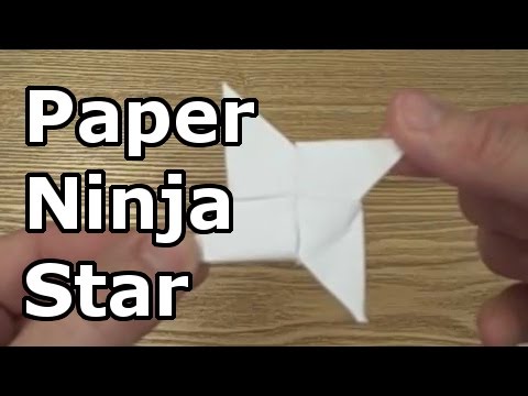 How to make a paper ninja star or shuriken - Origami