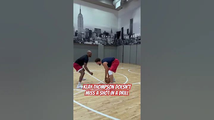 Klay Thompson doesn’t miss a shot in a drill in NYC