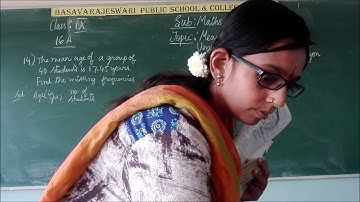 ICSE CLASS IX MATHS MEAN AND MEDIAN OF UNGROUPED DATA AND FREQUENCY POLYGON PART 4