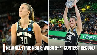 Sabrina Ionescu breaks ALL-TIME 3-Point Contest record for WNBA \& NBA 🤯 | WNBA on ESPN