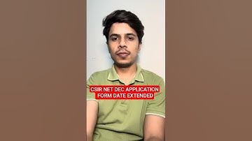 CSIR NET DEC APPLICATION FORM DATE EXTENDED #shorts #csirnetdec2025 #csirnet2025