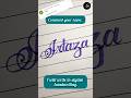 Stylish name "IRTAZA" with cut marker | calligraphy #shorts #english #handwriting #style
