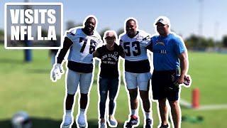 Ufc Champion Cris Cyborg Visits Nfl Los Angeles Chargers Training Camp.