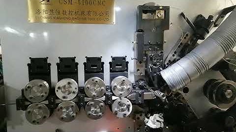 CSM-5100CNC spring coiling machine is making office chair springs