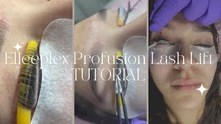 STEP BY STEP LASH LIFT TUTORIAL USING ELLEEPLEX PROFUSION ON LARGE LASHES.