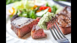 Steaks with Keto Creamy Grilled Poblano Sauce