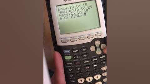 Minesweeper on the ti 84