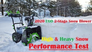 2020 EGO 2Stage Snow Blower Performance Test (High&Heavy Snow)