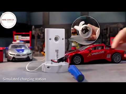 Радиоуправляемый автомобиль спорткар BMW I8 JE100 Скоростная машинка для ребёнка 1:22 2 цвета зарядная станция, видео 1