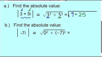 Absolute Value with Complex Numbers