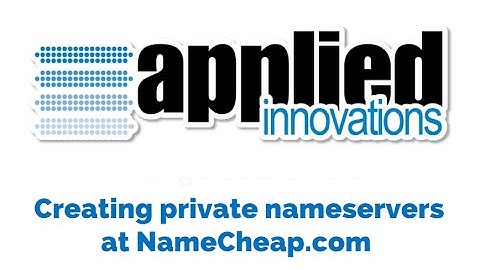 Creating Private Nameservers at NameCheap