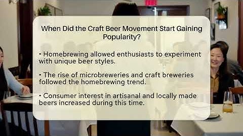 When Did the Craft Beer Movement Start Gaining Popularity? | The Pint Guy