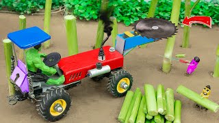 Diy tractor making automatic sawing machine to sugarcane harvest | diy tractor | @SunFarming