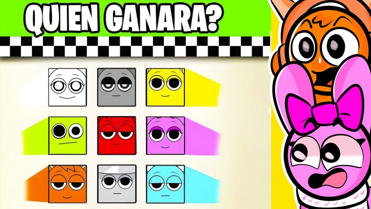 ¡CARRERA DE SPRUNKI EN CUBITOS!😱(Animaciones Graciosas)