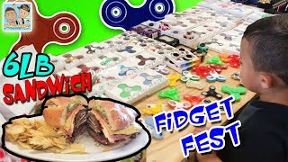 OUR 1ST FIDGET FEST!UNCLE CRUSHER ORDERS 6 LB SANDWICH!REAL HORSE IN CANDY STORE! DINGLEHOPPERZ VLOG