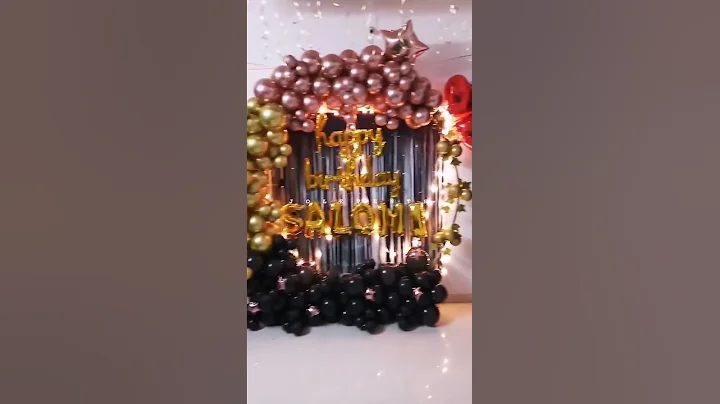 Birthday Decoration at Home, Balloon Ring Backdrop #shorts #viral
