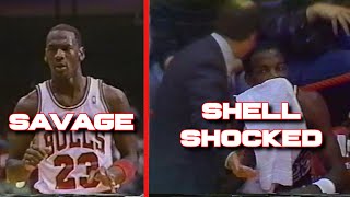 Young Michael Jordan vs Young Clyde Drexler - MJ puts on Superman cape for another epic comeback!!