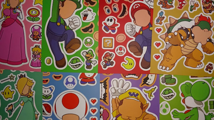 Súper Mario Bros.🍄Mario, Luigi,Princesa Peach,Toad,Bowser,Yoshi,Wario & Rosalina💖Stickers  PaperDIY 