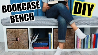 DIY Bookcase Bench