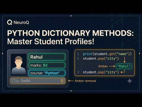 Day 11 Python Student Profile Challenge: Master 7 Core Dictionary Methods Step-by-Step