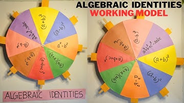 Algebraic Identities Working Model | Maths Working Model | Maths model | Exhibition model for school