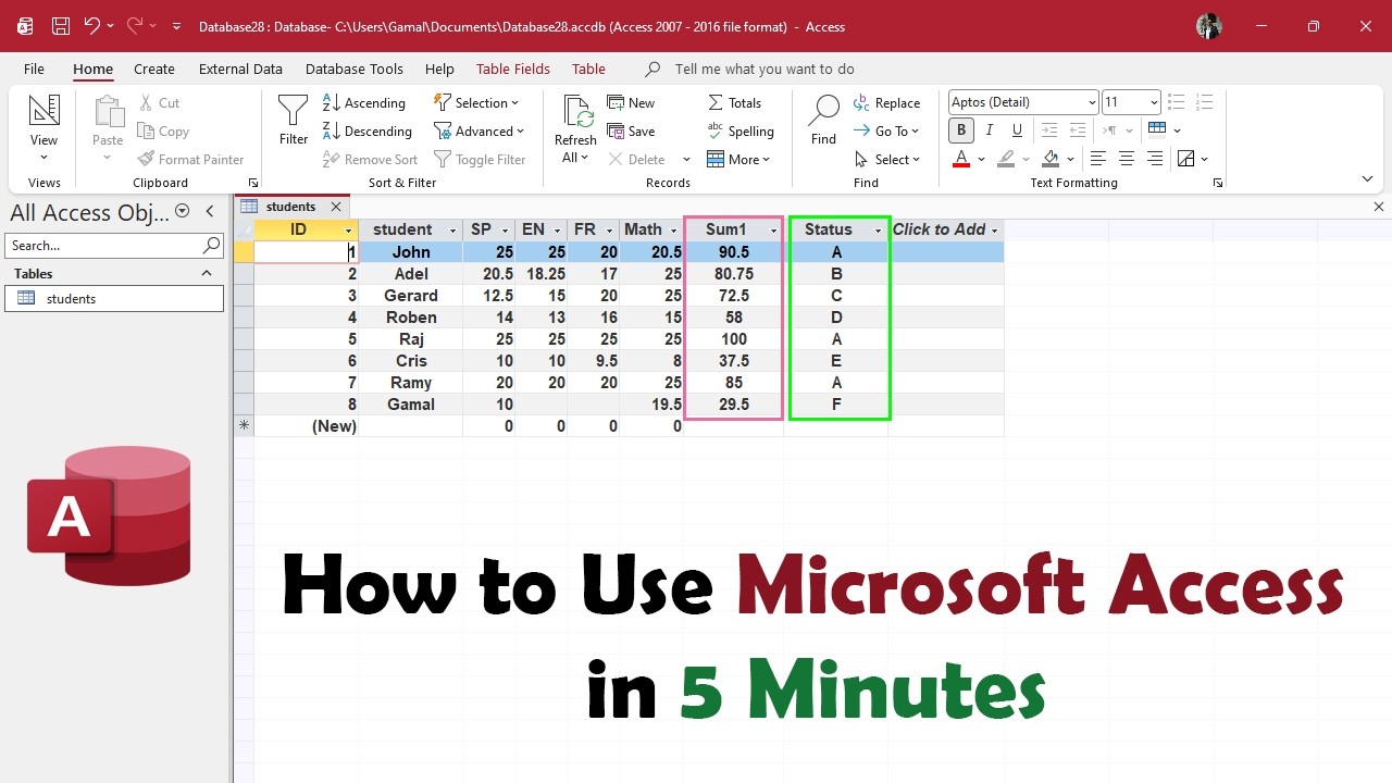 Microsoft Access in 5 Minutes | Quick Beginner Tutorial for