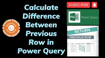 Calculate Difference Between Previous Row in Power Query