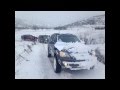 Extreme 4x4 offroad. Kia Sorento and ARB rear difflock in snow