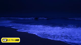 Fall Asleep in 3 Minutes - Gentle Ocean Waves at Night  Soothing Sounds for Relaxation  4K Video