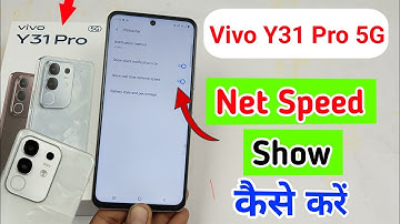 Vivo y31 pro 5g me net speed kaise show kare / How to show net speed in vivo y31 pro 5g 