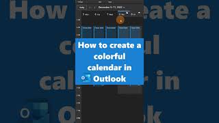 🗓️ How to create a colorful Outlook calendar #shorts screenshot 1