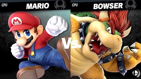 Mario VS Bowser LV 9 CPU Battle Super Smash Bros Ultimate