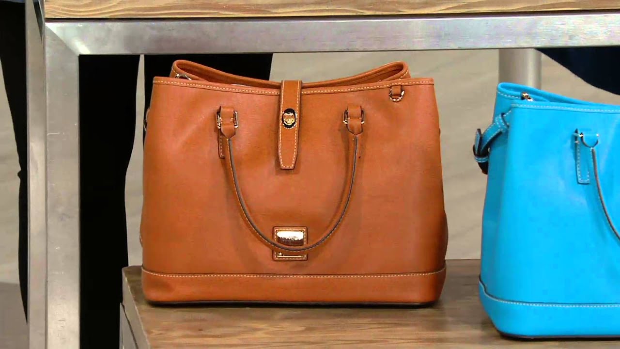 Dooney & Bourke Saffiano Leather Perry Satchel on QVC 