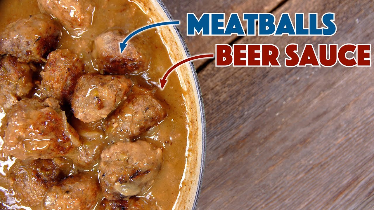 Beer Braised Meatballs Recipe - Glen And Friends Cooking