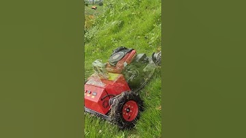 Yamaha engine electric start self propelled rubber track cordless robot for weeding
