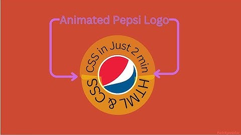 How To Create A  Pepsi Logo | Pure CSS Pepsi logo design || Animated Pepsi Logo using HTML & CSS