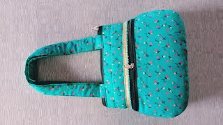 वाह क्या डिजाइन हैं लेडीज एकबार जरूर देखें -DIY zipper handbag cutting and stitching-Kavita tutorial